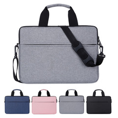 携帯用パソコンバッグファッション純色ノートハンドバッグiPadノートショルダーバッグビジネス会議ブリーフケース
