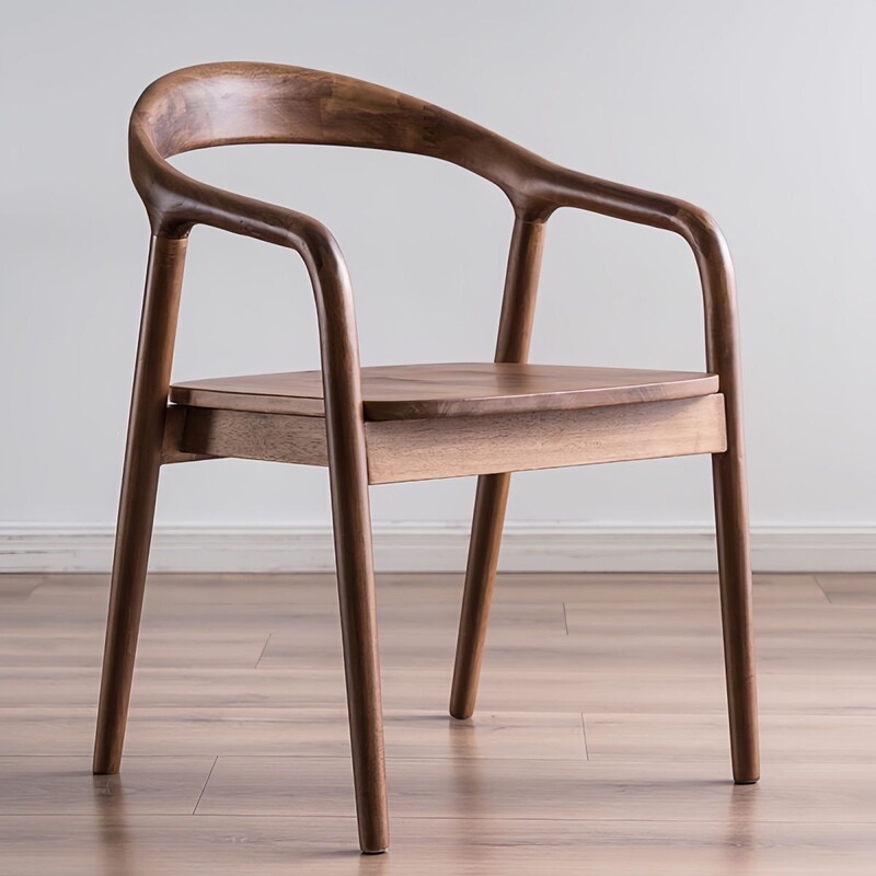 Modern solid wood leisure chair, Chinese-style study chair with backrest, simple dining chair, home office chair Modern solid wood leisure chair, Chinese-style study chair with backrest, simple dining chair, home office chair