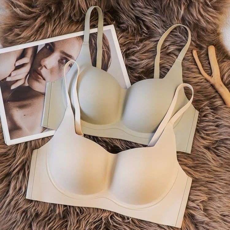 无痕薄款显瘦内衣女小胸聚拢上托防下垂软支撑无钢圈收副乳文胸罩|undefined