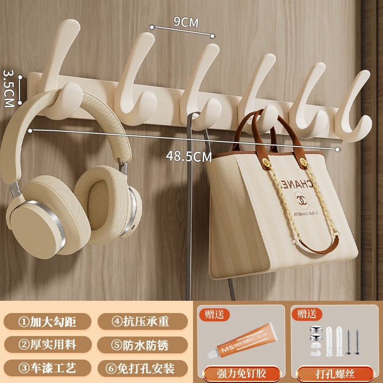 gancho de perforación no perforado tipo pared baño cocina dormitorio puerta de pared percha de ropa fuerte gancho de carga