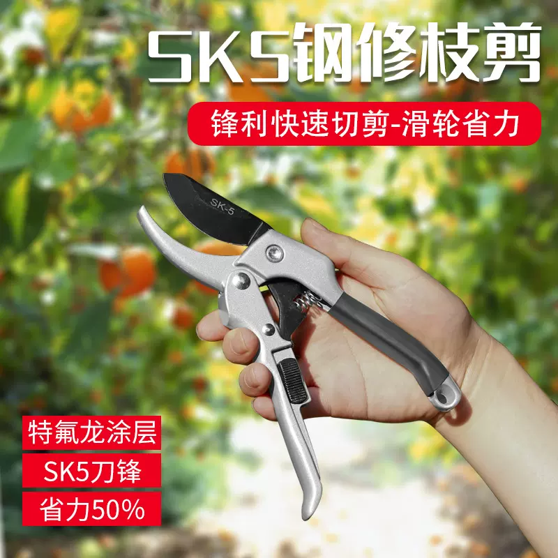 滑轮果枝剪园林园艺剪树枝剪刀sk5粗枝剪果园修枝剪加长省力花枝