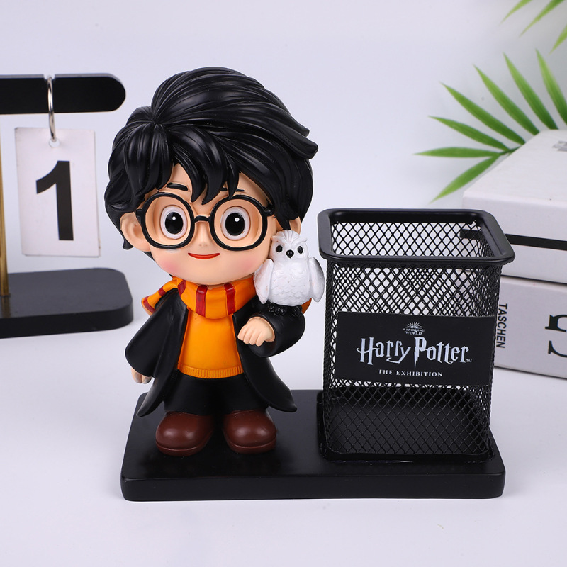 ハリー・ポッター創意筆立てデスクトップ文房具収納周辺金属レトロ置物入学シーズン誕生日プレゼント|undefined