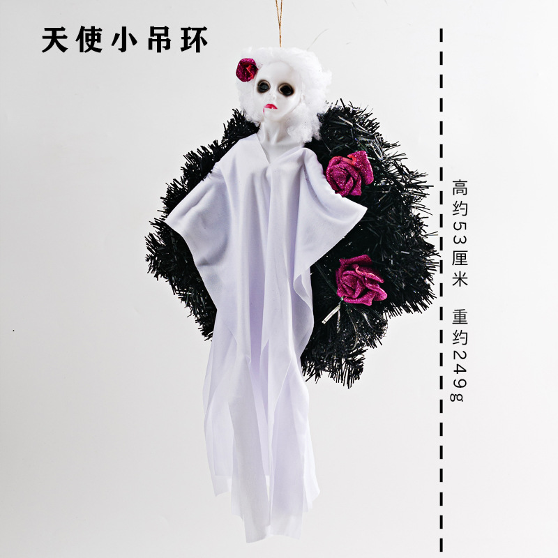 Comercio exterior Halloween fantasma blanco puerta de la muerte colgar fiesta de terror guirlandas colgar decoración de la casa embrujada accesorios