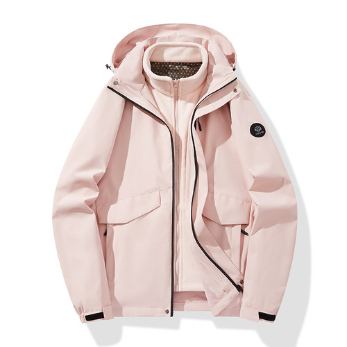 Outdoor jacket logo thickened down cotton windbreaker jacket windproof waterproof jacket work clothes printed