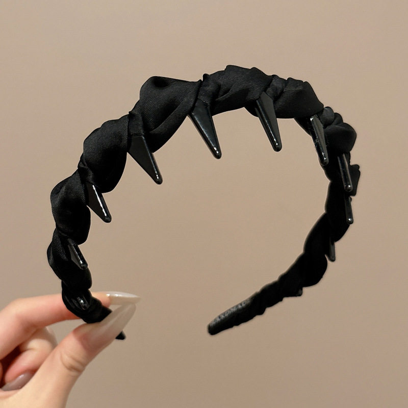 Diámetro flash Louis princesa de París, banda de cabello para la mujer no estrangulada, banda de cabello para lavar la cara, cabeza de cabeza alta con dientes antideslizantes, toque de cabello para el cabello