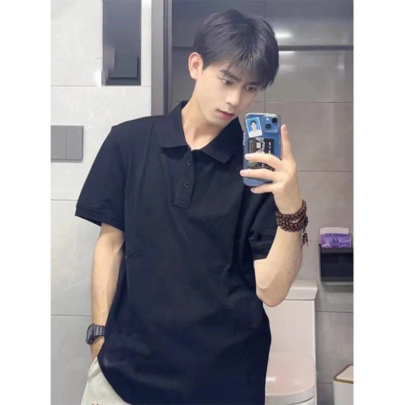 ラペル半袖ポロシャツメンズ 2025 夏の新ファッションブランド半袖 Tシャツメンズカジュアル夏 Tシャツ|undefined