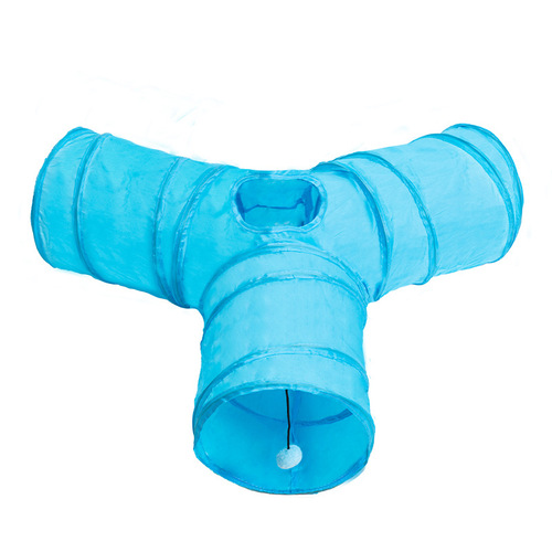 Cat Tunnel Y-shaped T-junction Drill Hole Foldable Runway Ground Dragon Interactive Cat Toy Cat Passage