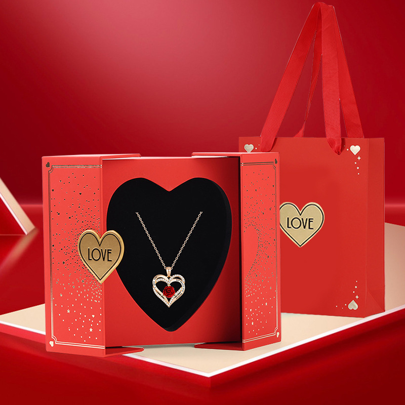 Qixi Día de San Valentín amor joyería caja collar traje anillo colgante joyería caja cumpleaños confesión regalo