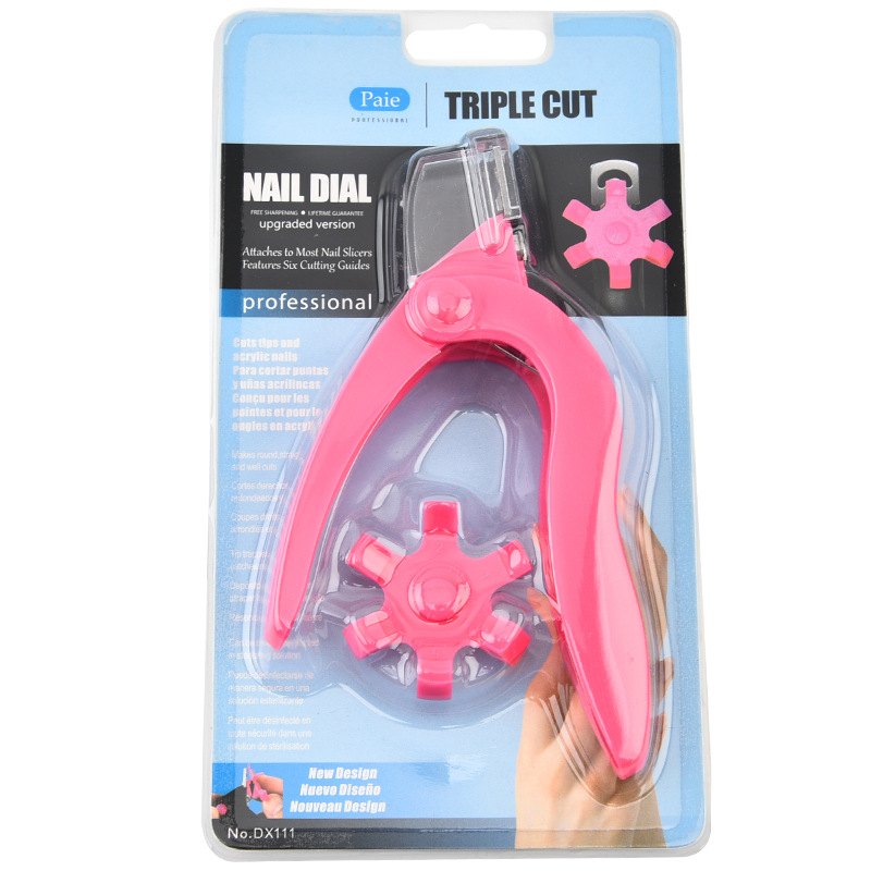 Tijeras para uñas de una línea de acero inoxidable en forma de U, cortador para extensiones de fototerapia DIY, con herramienta de formación.