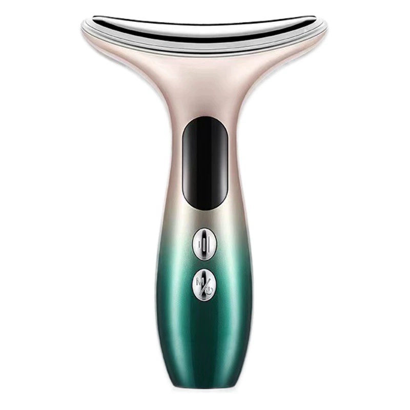 Многофункциональный массажер для шеи, прибор для устранения морщин на шее и носогубных складок, EMS-микротоковый массажер с цветным светом