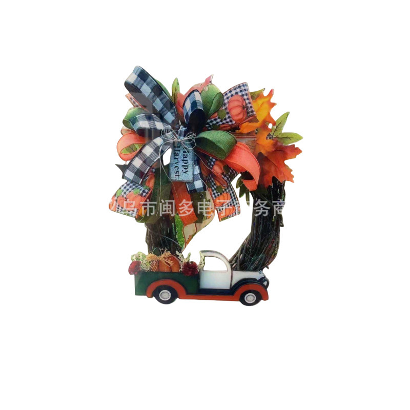 越境新商品の花輪の小さい車の扉はアイデアのハロウィンの花輪を飾って祝日を飾って飾ります。|undefined