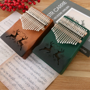 Thumb Piano Kalimba 21-Tone Finger Piano Kalimb Beginners Entry-Level Learning 17-Tone Portable Wooden Thumb Piano