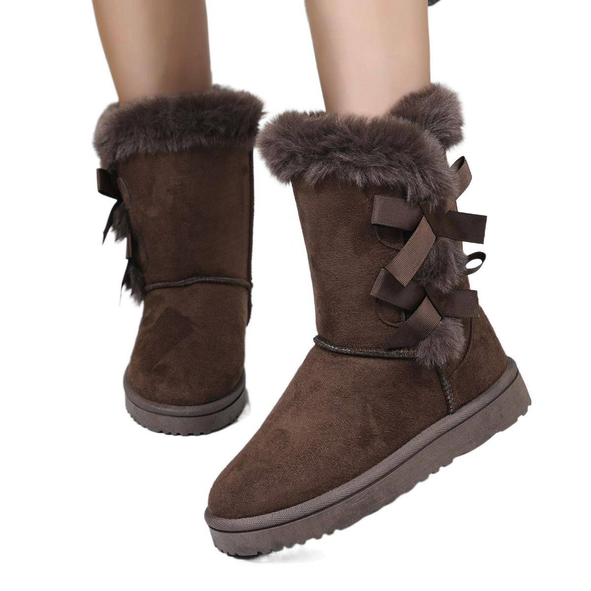 Обувь, зимние ботинки для отдыха, большой размер, средней длины