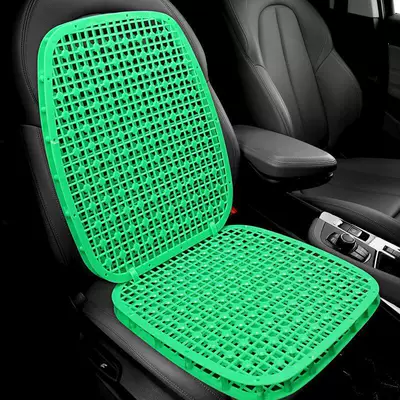 Car seat cushion, summer cooling pad, ventilated and breathable, specialized for trucks, forklifts, vans, forklifts, and excavators, double-layer seat (Cool pad) - grid-pattern-upgraded-extended-version-double-layer-ventilation