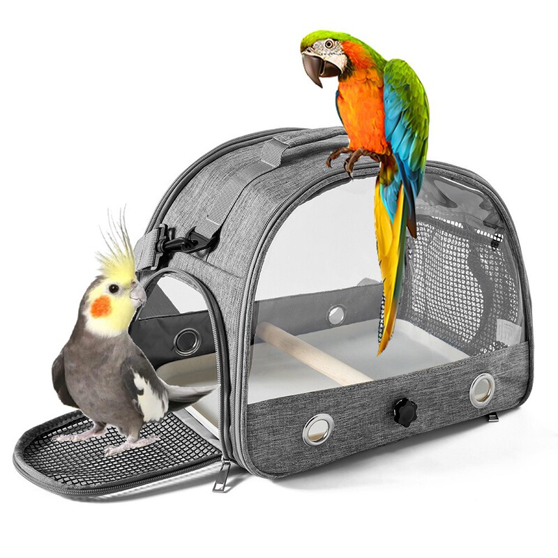 Portable Bird Bag for Outings, Small Sunbird Cage, Oxford Cloth Monk Bird Bag, Parrot and Pigeon Small Pet Travel Bag for Birds