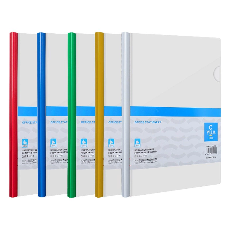 Файл A4 Стержень клип цвет Стержень клип прозрачный для хранения данных отчет резюме Клип Офис Канцелярские товары Оптовая продажа с фабрики
