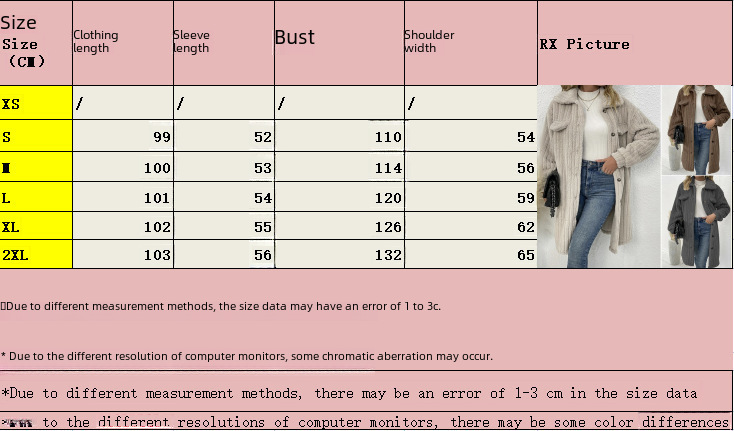 Women's Overcoat Plush Lapel Jacket Autumn Winter Outerwear_voghion.com