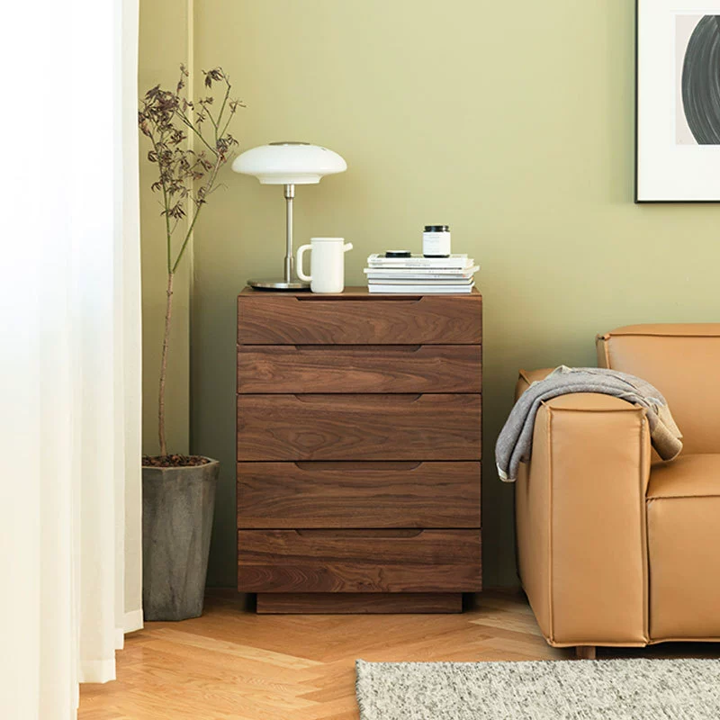 Скандинавский Сундук из черного ореха, полная твердая древесина, современная простая маленькая квартира, спальня, гостиная, шкаф для хранения