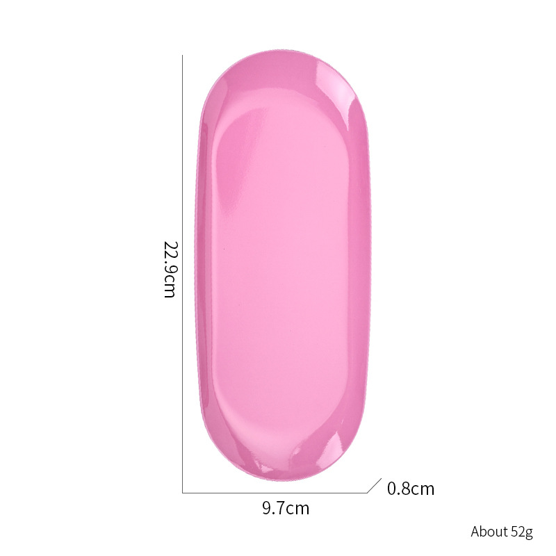 Oval tray-peach pink
