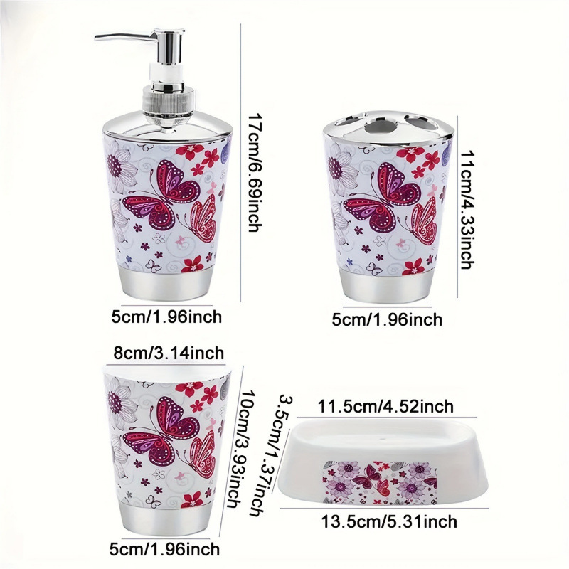 Black Bathroom Kit 4pcs / Set Lotion Bottle Toothbrush Cepillo de dientes transfronterizo