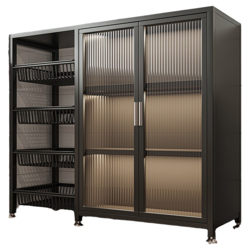 Estantes de cocina, gabinetes de almacenamiento multicapa de piso a techo, gabinetes de almacenamiento, gabinetes multifuncionales, estantes para verduras con puertas