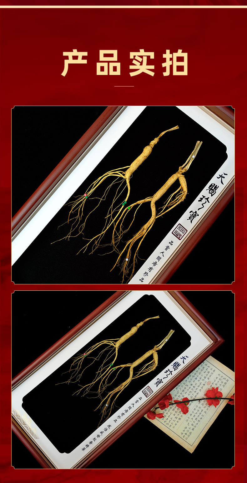 Wild-Simulated Ginseng Gift Box Dried Root for Tea and Soup Jilin Northeast Specialty in use