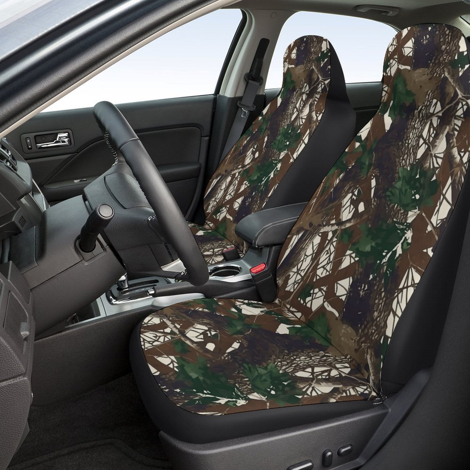 Universal car seat cover with camouflage print, suitable for all seasons, single driver's seat cover, car seat cushion cover