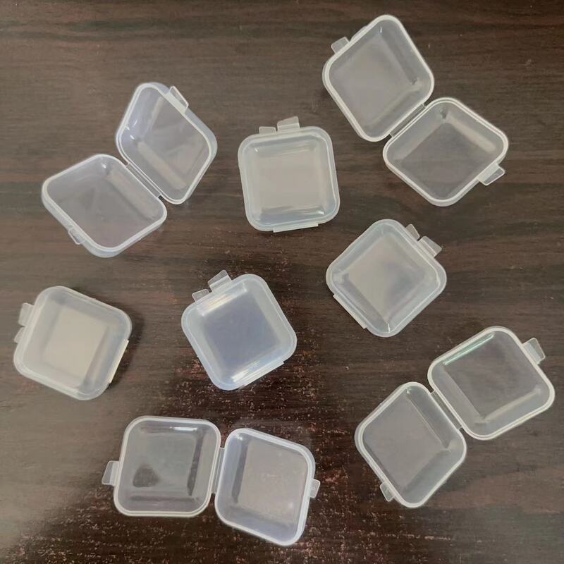 3.5 Square Box Square Transparent Storage Box Pp Packaging Box Hardware Parts High Transparency Component Box Plastic Small Box