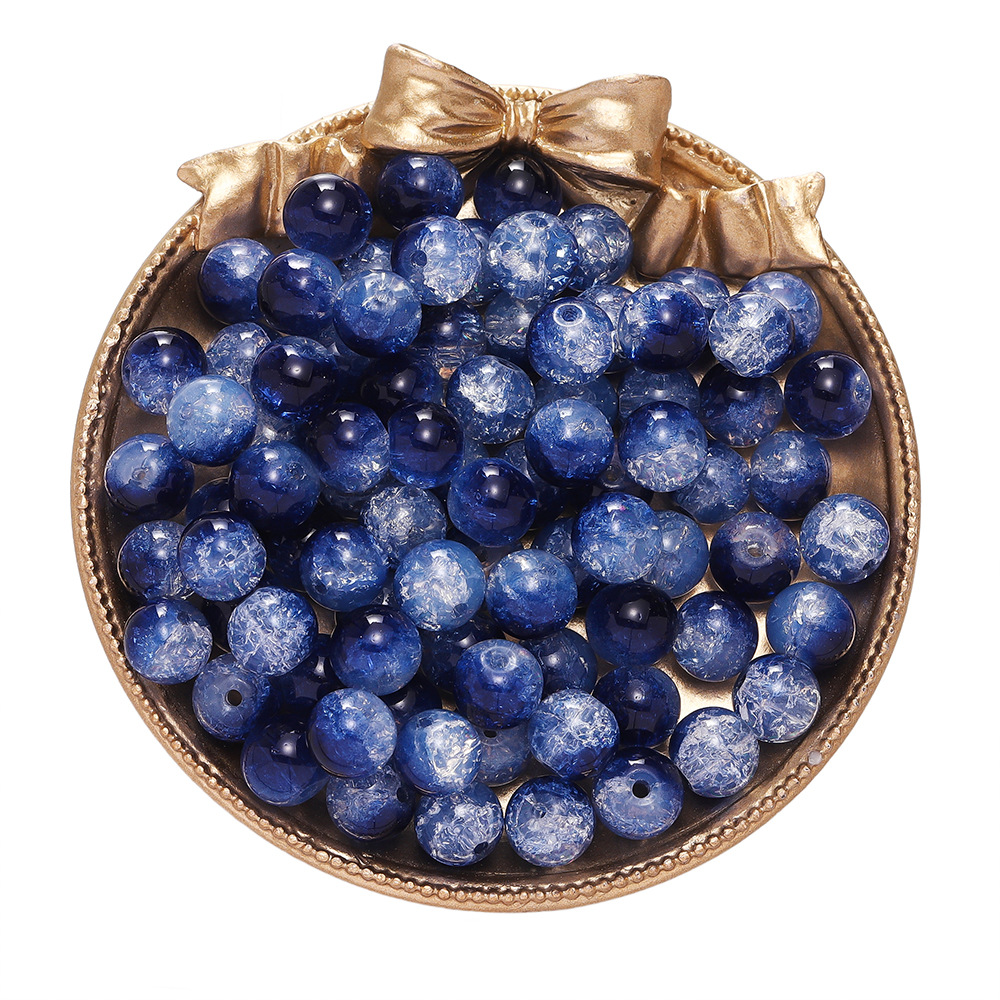 Blue series bracelet necklace accessories handmade diy mobile phone chain beaded accessories round beads loose beads wholesale