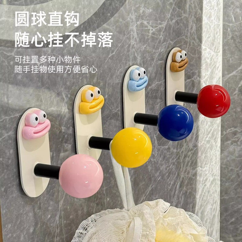 多巴胺挂钩免打孔强力承重粘胶门后无痕挂衣钩浴室卫生间墙上粘钩|undefined