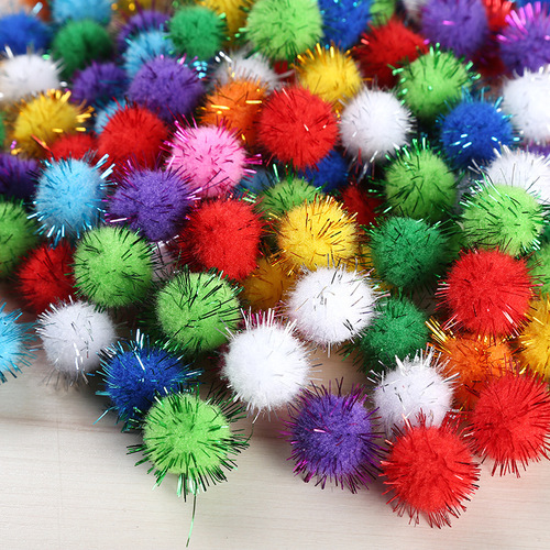 Cross-border colorful golden fur balls, golden onion fur balls, fur balls, children's fur ball toys, DIY clothing accessories wholesale
