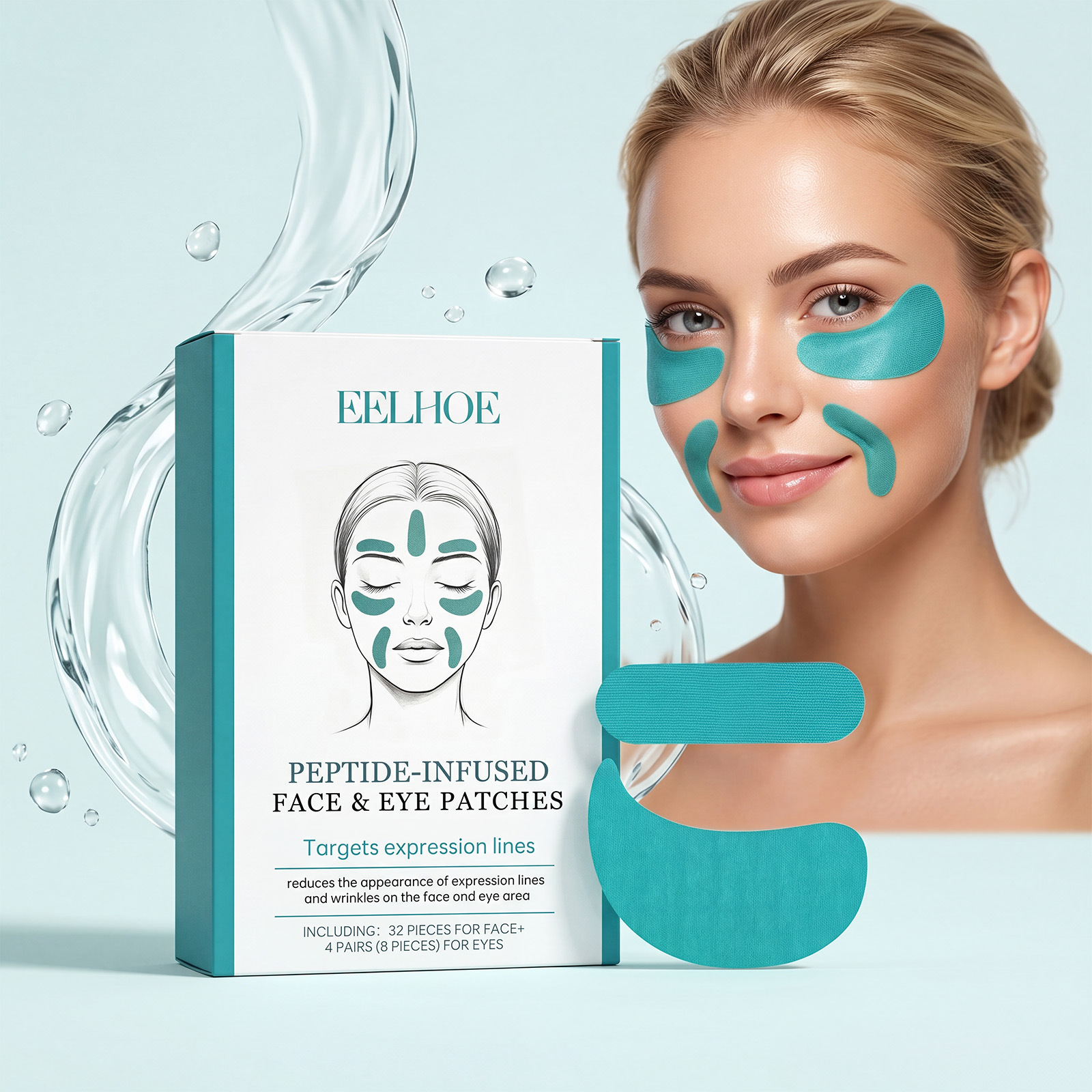 Eelhoe Facial Care Patches Conform to the Contours of the Face, Are Skin-Friendly, Breathable, Mildly Moisturizing, and Provide Daily Hydration and Softness