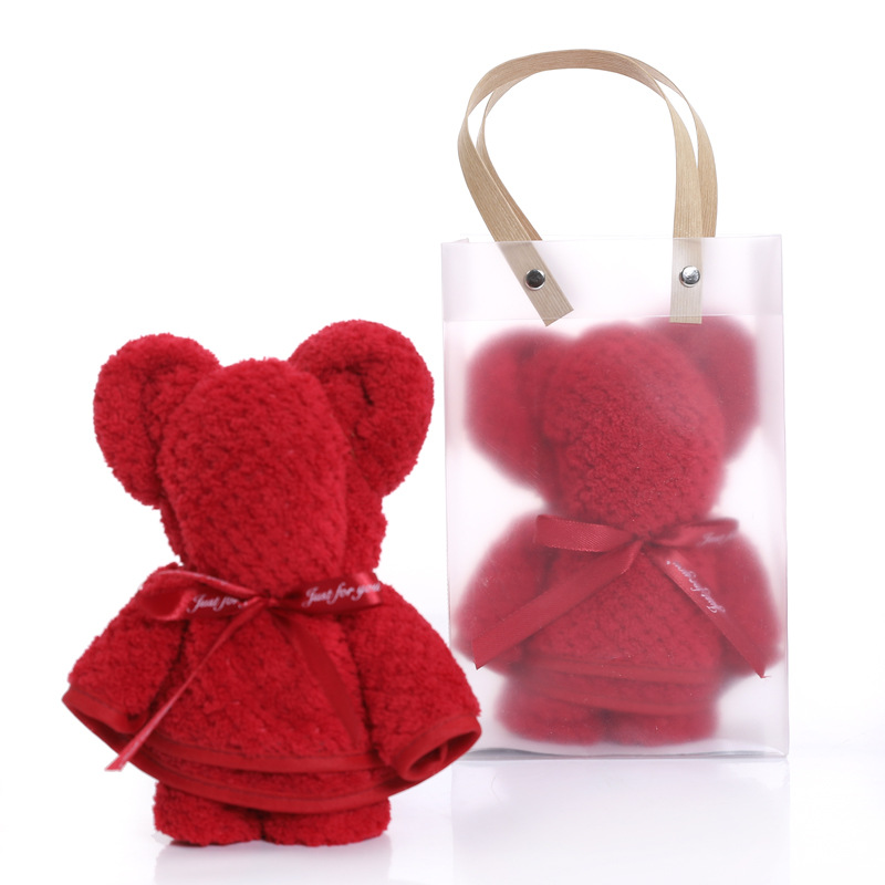 Coral velvet towel is soft and absorbent, wedding return gift for couples, wedding towel with happy words, souvenir, wedding towel gift