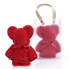 Coral velvet towel is soft and absorbent, wedding return gift for couples, wedding towel with happy words, souvenir, wedding towel gift