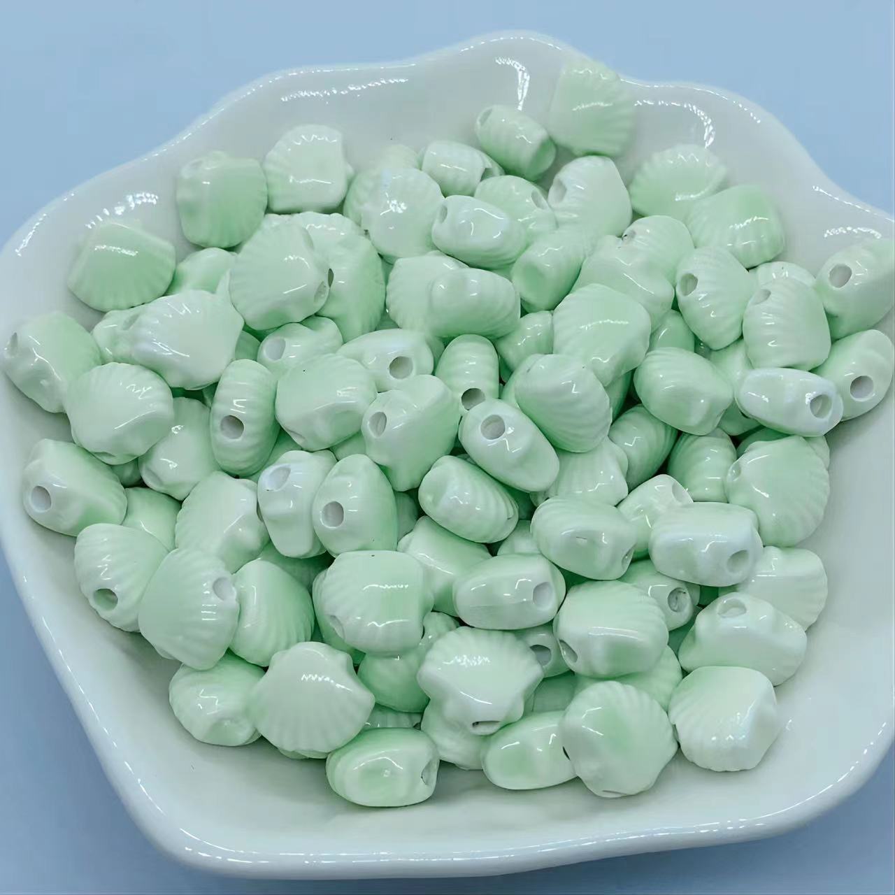 10 PCS/Package Ceramics Shell DIY Jewelry Accessories Beads display picture 9