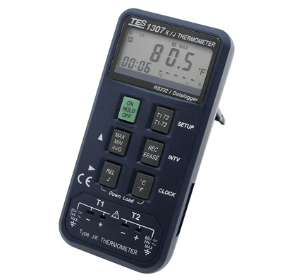 tesK/J记忆式温度表TES-1307