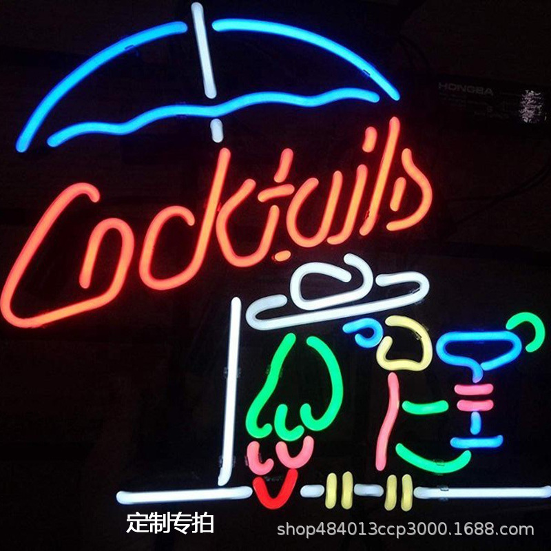 广州白云玻璃管logo招牌制作创意装饰ins网红墙广告牌定制