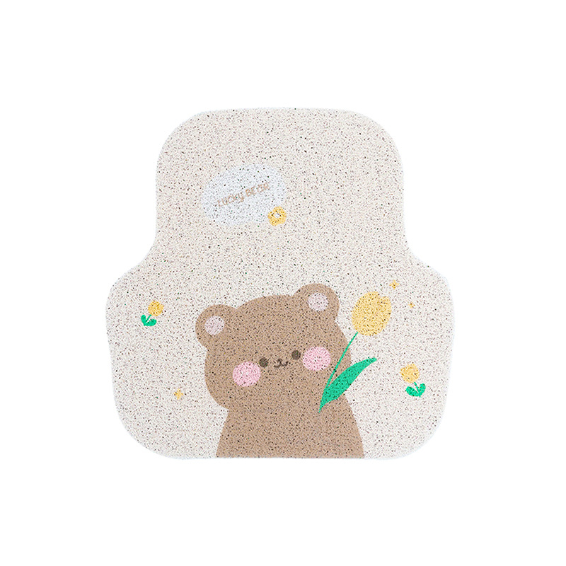 Universal – Car Floor Mats Cute Cartoon Universal Foot Pad - tulip-bear-floor-mat-rear-row