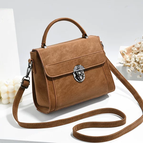 2026 New Vintage Handbag with Matte Leather Texture, Commuting Small Square Bag, Factory Stock, One-Piece Dropshipping Shoulder Bag