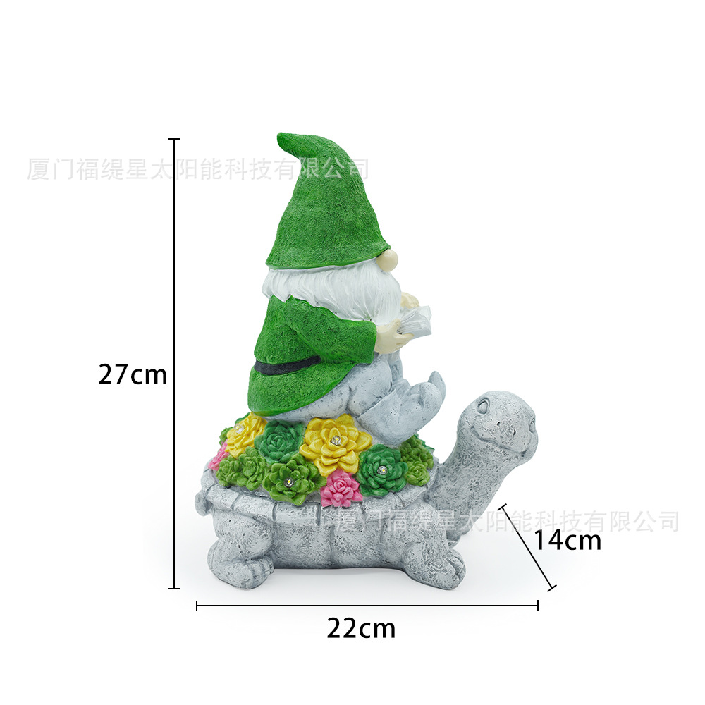 Luces solares para exteriores, adornos de resina, figuras de enanos, artesanías, estatuas, luces, adornos para decoración de césped image 19