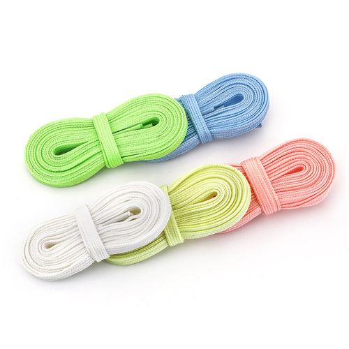 Baojie shoelaces, casual sneakers, cloth shoes, sports shoes, basketball shoes, suitable for thickened colorful flat fluorescent luminous shoelaces