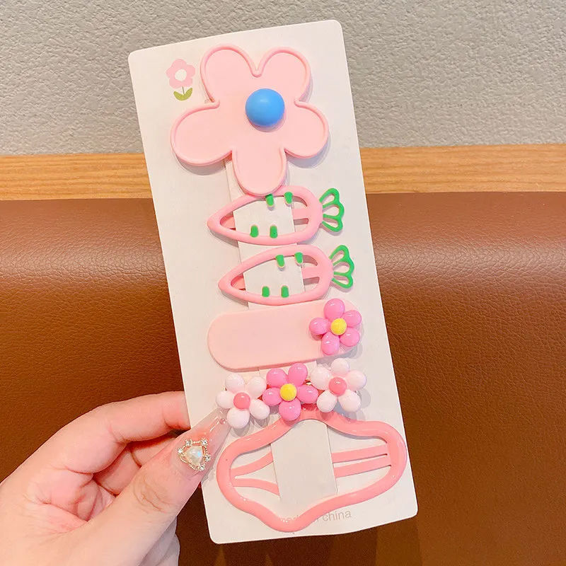 Niños nubes rotas lindas pinzas de cabello zanahoria roja pinzas de bang nuevo clip BB pinzas de cabello de flores para niñas