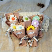 创意手工花香薰蜡烛太阳花居家摆件diy送礼气氛伴手礼物薰衣草