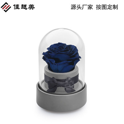 廠家批發12星座水晶永生花玻璃罩音樂盒ROSE同款情人節生日禮物