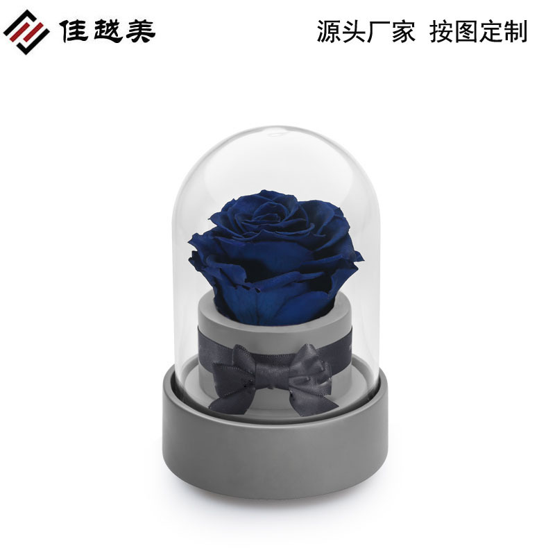 廠家批發12星座水晶永生花玻璃罩音樂盒ROSE同款情人節生日禮物