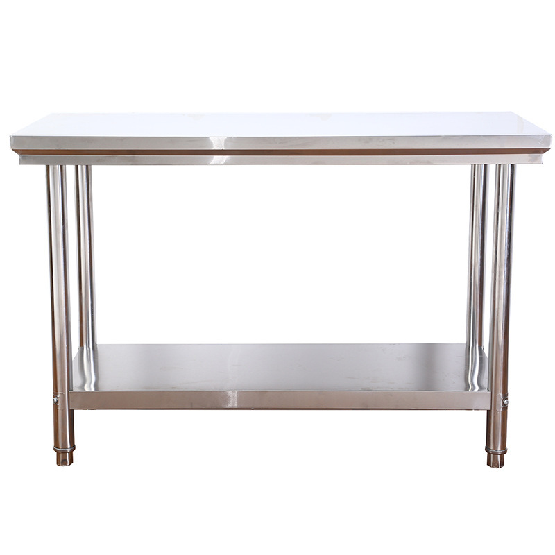 Postal gratuito desmontaje y montaje de doble capa de acero inoxidable mesa de trabajo de mesa de cocina de restaurante mesa de trabajo de mesa de embalaje de mesa de trabajo