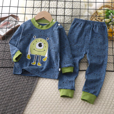 children Underwear suit pure cotton Boy Autumn pajamas Female baby Autumn coat Long johns Home Furnishings Children's clothing Cartoon