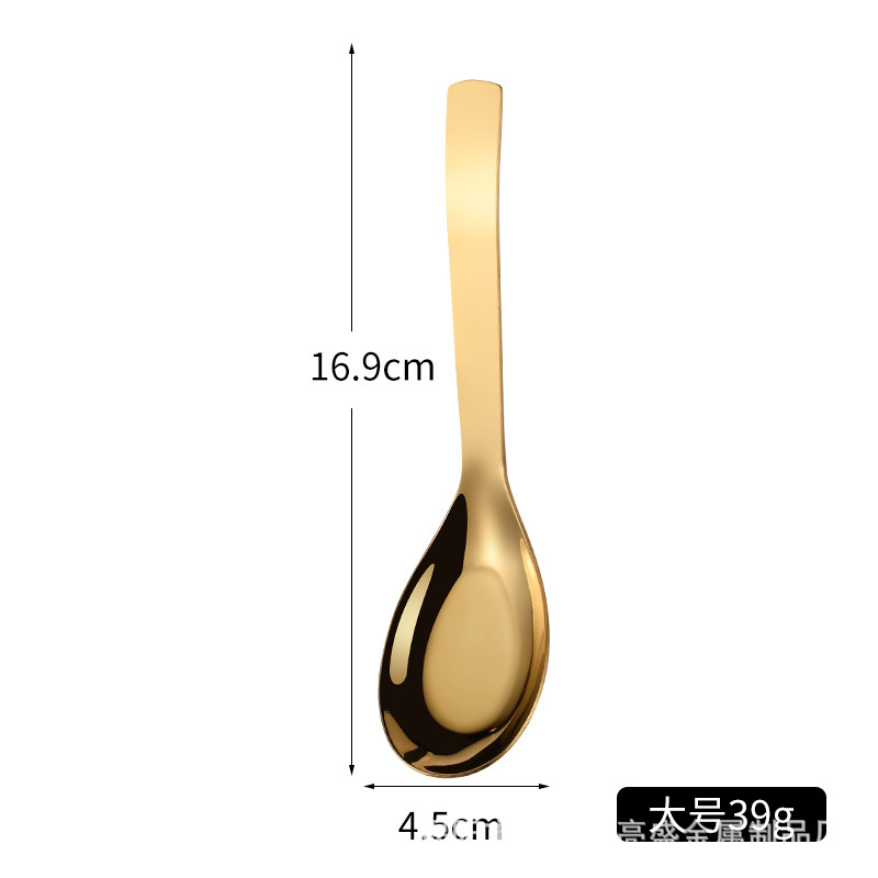 揭陽食器 厚手スプーン ステンレス製 高級感 家庭用スープスプーン 小型深型しゃもじ スプーン スイカスプーン 卸売|undefined