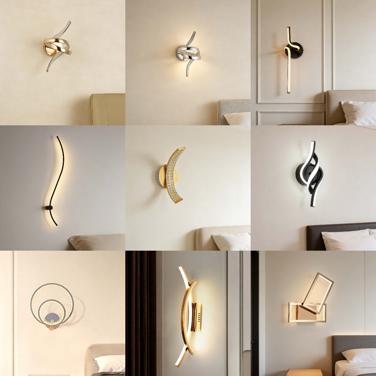 Comercio exterior transfronterizo nórdico lámpara de pared lujosa simple lámpara de pared de fondo de la sala de estar escalera de la cama luz