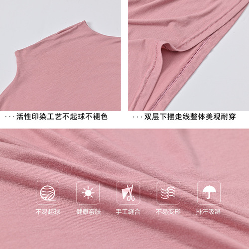 Modale Long Sleeve T-shirt for Women - Autumn/Winter Half High Collar Basic Top, Inner Wear, Fitted Plus Size T-shirt